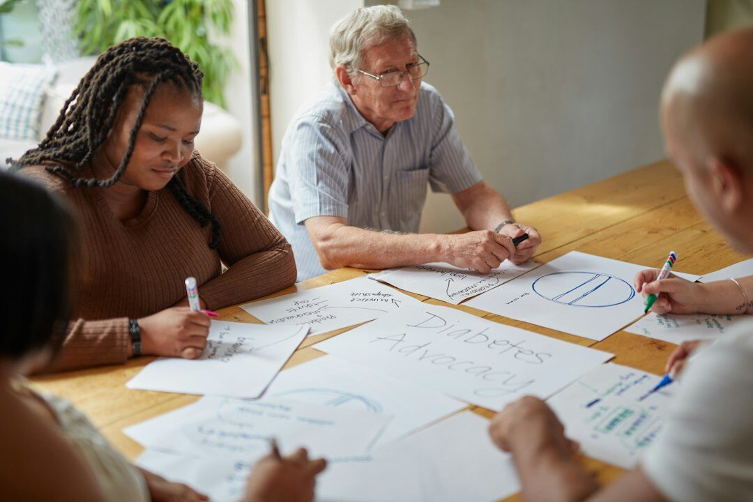 diverse age group meeting